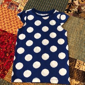 NWOT Beautiful polka dot t with cap sleeves- 4T